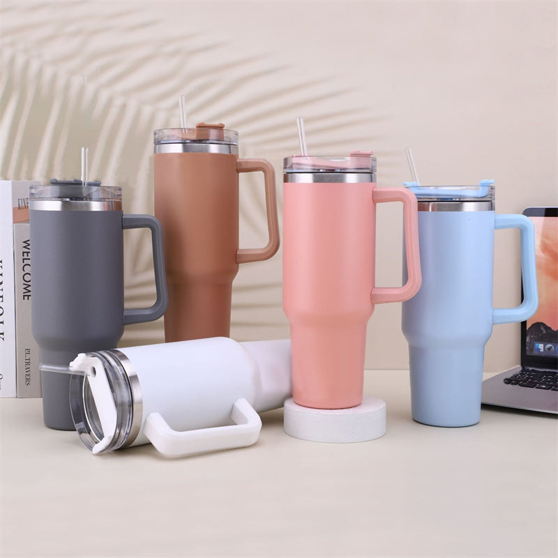 WANDERMUG™ Tumbler With Handle and Straw