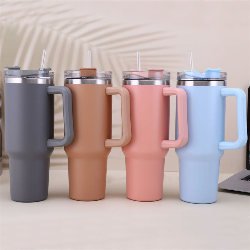 WANDERMUG™ Tumbler With Handle and Straw