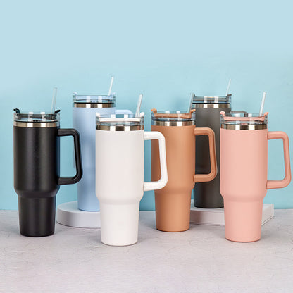 WANDERMUG™ Tumbler With Handle and Straw